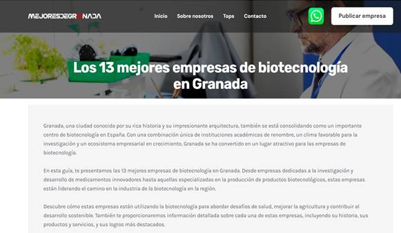 Entre las mejores empresas farmacéuticas y biotecnológicas de Granada